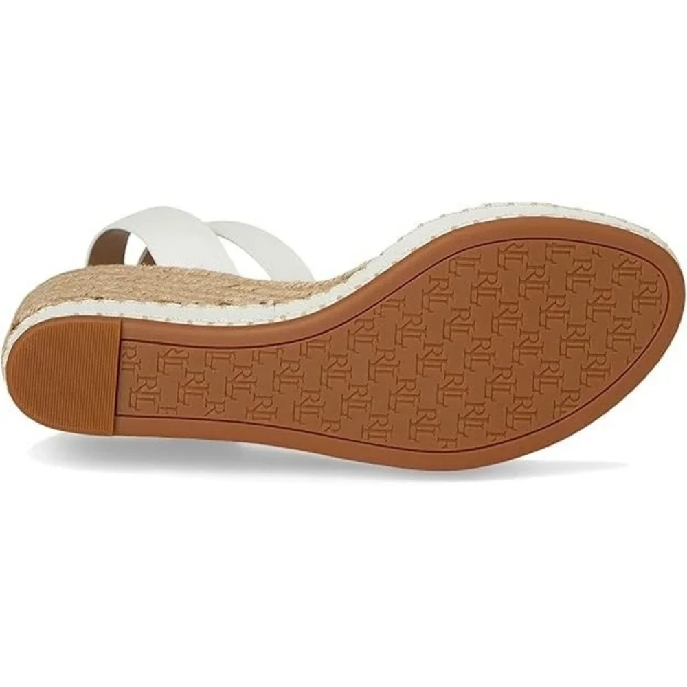 Women's‎ Lauren Ralph Lauren Hilarie Espadrille Wedges White Size 9 New in Box